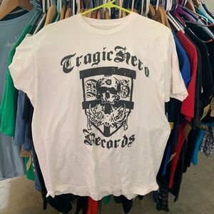 Black on White Tragic Hero Records T-Shirt.  Looks a “Men’s” Large.  See pics.